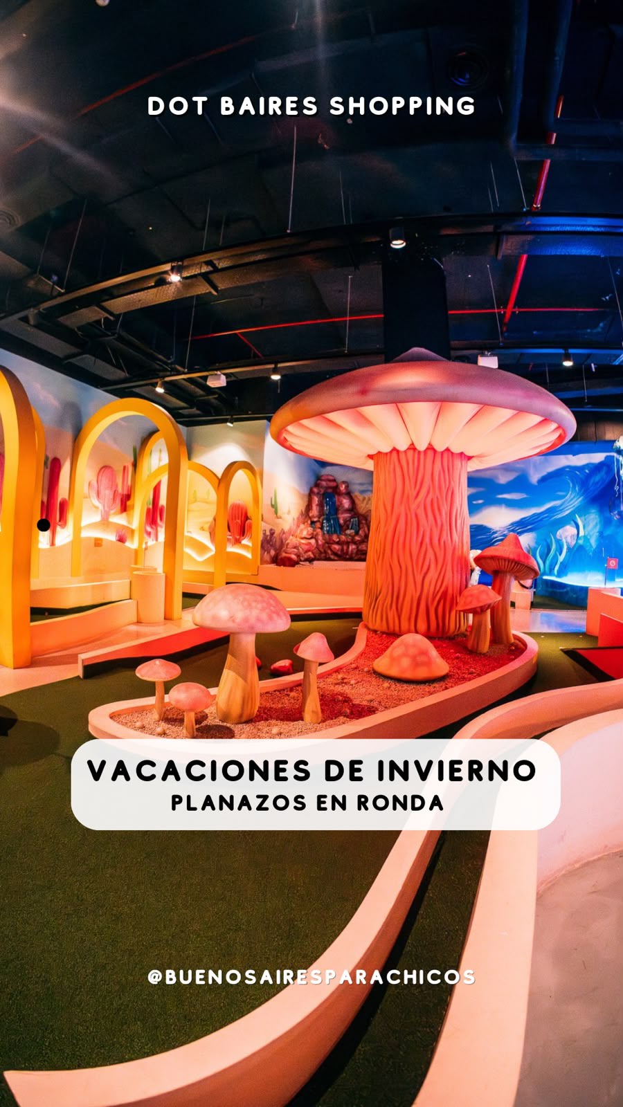 🎳⛳🏎‍🎨🌮 ¿Qué hacer con chicos en Buenos Aires durante las vacaciones de invierno? Si buscás un plan completo, Ronda reúne muchísimas propuestas super originales para disfrutar en familia, todas en un mismo lugar.En Ronda, dentro de DOT Baires Shopping, vas a encontrar experiencias para todas las edades que combinan entretenimiento, creatividad, adrenalina y gastronomía. Ideal para ir con chicos, adolescentes, amigos o toda la familia, sin preocuparte por el clima.✨ ¿Qué podés hacer?⛳ Jugar al mini golf, con dos recorridos temáticos de distinta dificultad: Fungi, ideal para empezar, y Astro, para quienes buscan un desafío mayor.🎳 Competir en Paloko, con varias pistas para jugar en equipo.🎨 Crear tu propia obra en Art Point, pintando con luz ultravioleta y llevándotela a casa.🏎‍🟀 Sentirte piloto por un rato en los simuladores de Fórmula 1 y seguir la diversión en el sector de arcade.🌮 Elegir entre más de 10 propuestas gastronómicas, con opciones de comida mexicana, hamburguesas, pastas, cocina asiática, postres y mucho más.📍 Ronda | DOT Baires Shopping
📍 Vedia 3600, planta baja, Saavedra, Buenos Aires.🚗 Estacionamiento cubierto.🕒 Consultá los días, horarios y disponibilidad de las actividades en @ronda.ba❤️ Guardalo para estas vacaciones de invierno, compartilo con quien siempre está buscando planes originales para hacer con chicos y seguime para descubrir más planes en Buenos Aires para Chicos.#VacacionesDeInvierno #QueHacerConChicos #PlanesConChicos #BuenosAiresParaChicos #Ronda