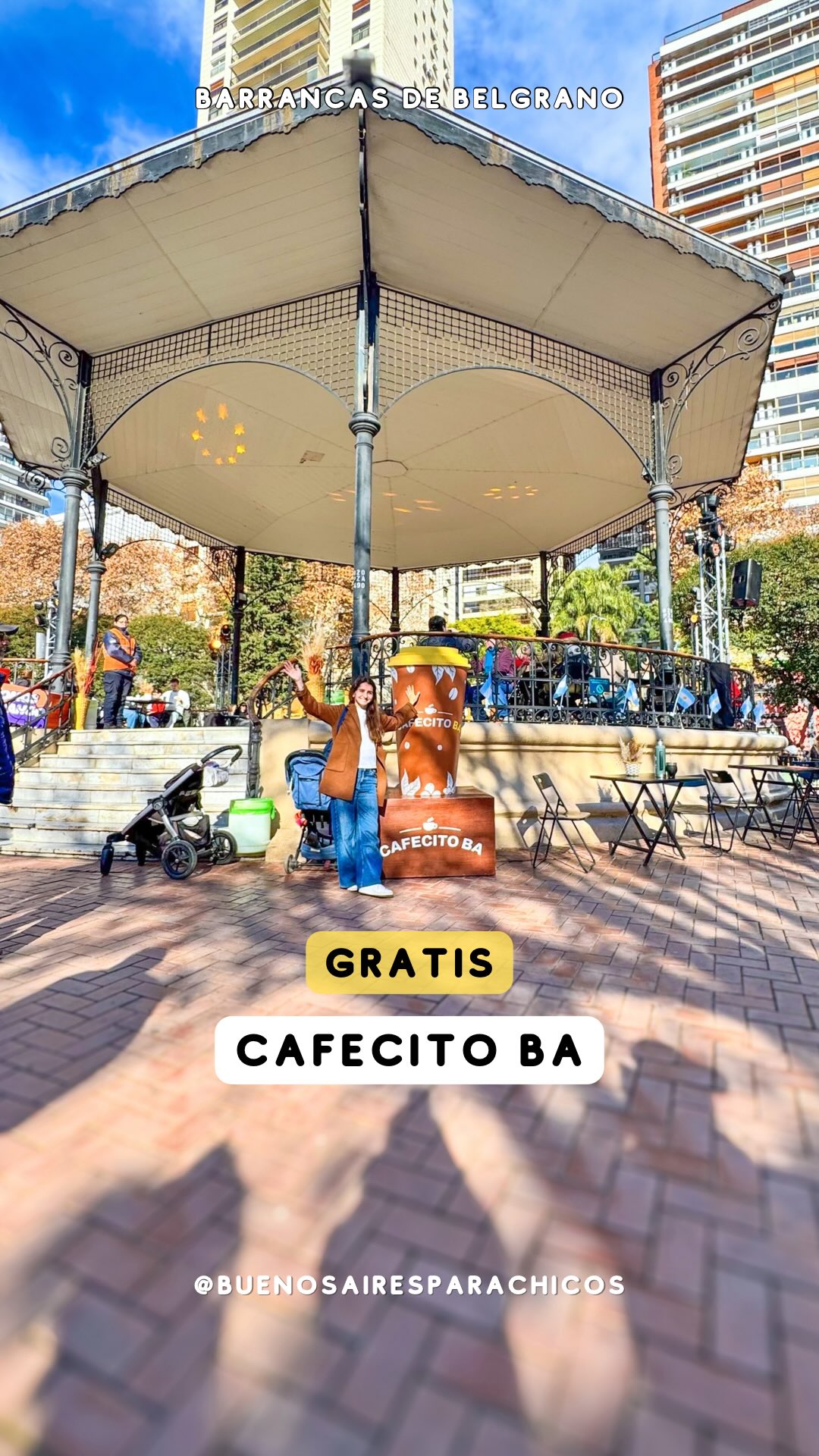 ☕🌳 Cafecito BA vuelve este fin de semana a Barrancas de Belgrano con entrada libre y gratuita.Si buscás un plan para disfrutar al aire libre en Buenos Aires, este sábado 27 y domingo 28 de junio tenés una nueva edición de Cafecito BA, un evento que reúne cafeterías de especialidad, propuestas gastronómicas, música y actividades para pasar una linda tarde.📍 ¿Qué vas a encontrar?
☕ Cafeterías de especialidad.
🥐 Propuestas dulces y saladas.
🎶 Música en vivo y DJ sets.
🎬 Cine al aire libre.
📚 Un espacio para leer con un café.
🎨 caricaturas gratis!💰 Además, hay productos con precios promocionales:
☕ Cafés desde $4.000.
🥐 Opciones dulces y saladas desde $3.500.❤️ ¿Por qué me gusta este plan? Porque solo tenés que salir de casa. Podés disfrutar del aire libre, descubrir sabores nuevos, escuchar buena música y, si vas en familia, los chicos tienen todo el parque para correr y jugar mientras los grandes bajamos un cambio.📍 Dónde: La Glorieta de Barrancas de Belgrano (11 de Septiembre y Echeverría).🕥 Horarios:
📅 Sábado 27 de junio: 10:30 a 18:30 hs.
📅 Domingo 28 de junio: 10:30 a 18:00 hs.💾 Guardá este dato para el fin de semana.
☕ Compartilo con esa persona con la que siempre dicen: “tenemos que ir a tomar un cafecito”.
✨ Seguime para más planes en Buenos Aires para Chicos.#BuenosAiresParaChicos #CafecitoBA #BarrancasDeBelgrano #PlanesEnBuenosAires #SalidaEnFamilia
